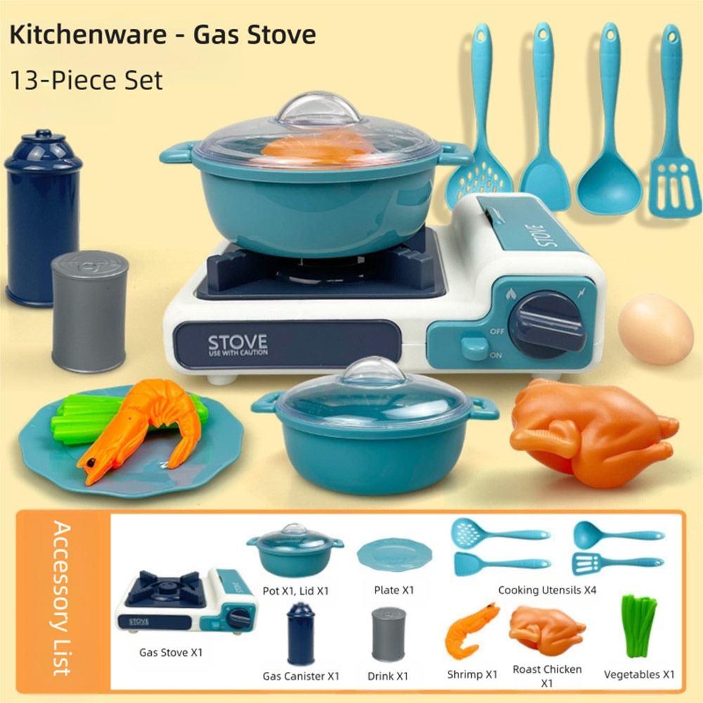 Kitchen Kids Baking Set - Lustiges mehrfarbiges Kochspielset, Mikrowelle, Gasherd, Backspielset,