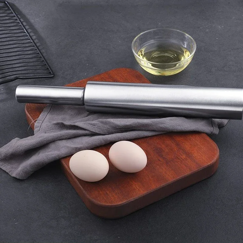 Kitchen Roller Baking - Haushalts-Edelstahl-Teigroller, Nudelpresswerkzeug, Teigroller für Knödel, nahtloser