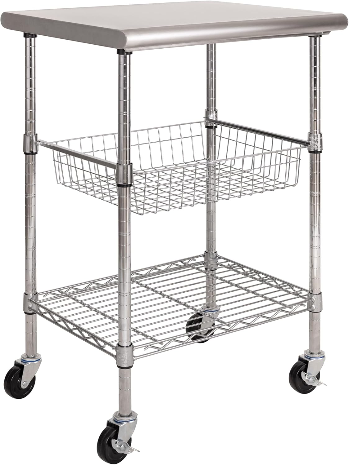 Kitchen Baking Cart - Edelstahl-Arbeitstischwagen für den gewerblichen Einsatz, mobile