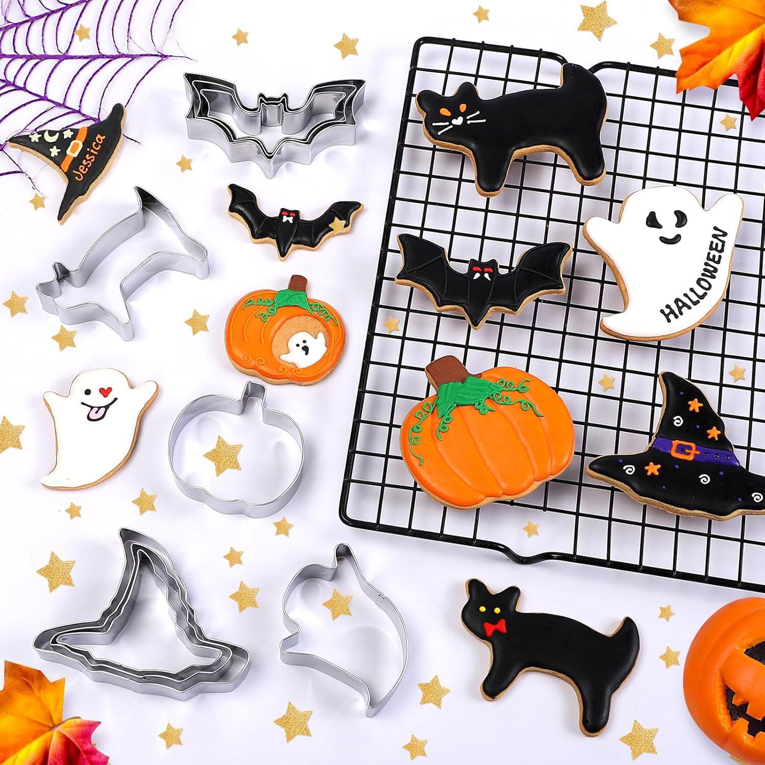 Kitchen Witch Baking - Halloween-Keksform 3-teilig Küche Kürbis Hexenhut Dessert
