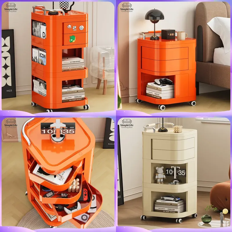 Kitchen Baking Cart - Küchenwagen mit Rollen, Rollbarer Aufbewahrungswagen für