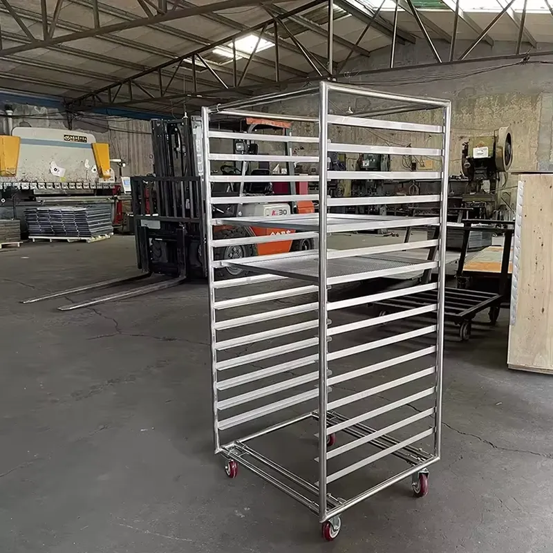 Kitchen Baking Cart - 15-stufiger Kühlwagen aus Edelstahl mit abnehmbaren