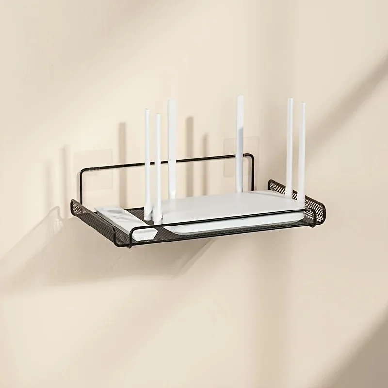 Kitchen Uncle - Edelstahl-Router-Regal ohne Bohren, WLAN-Wandhalterung, Router-Aufbewahrungsorganizer, Regal