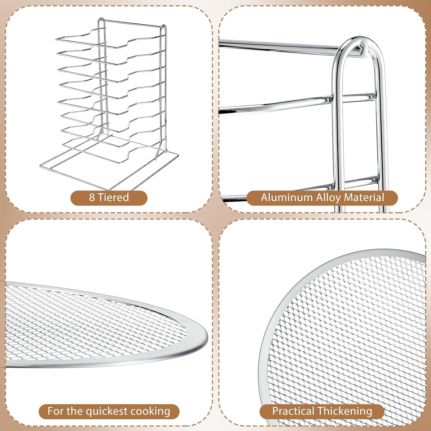 Pizza-Regal mit 8 Etagen und 8 – Kitchen Baking Rack Bewertung und Preis