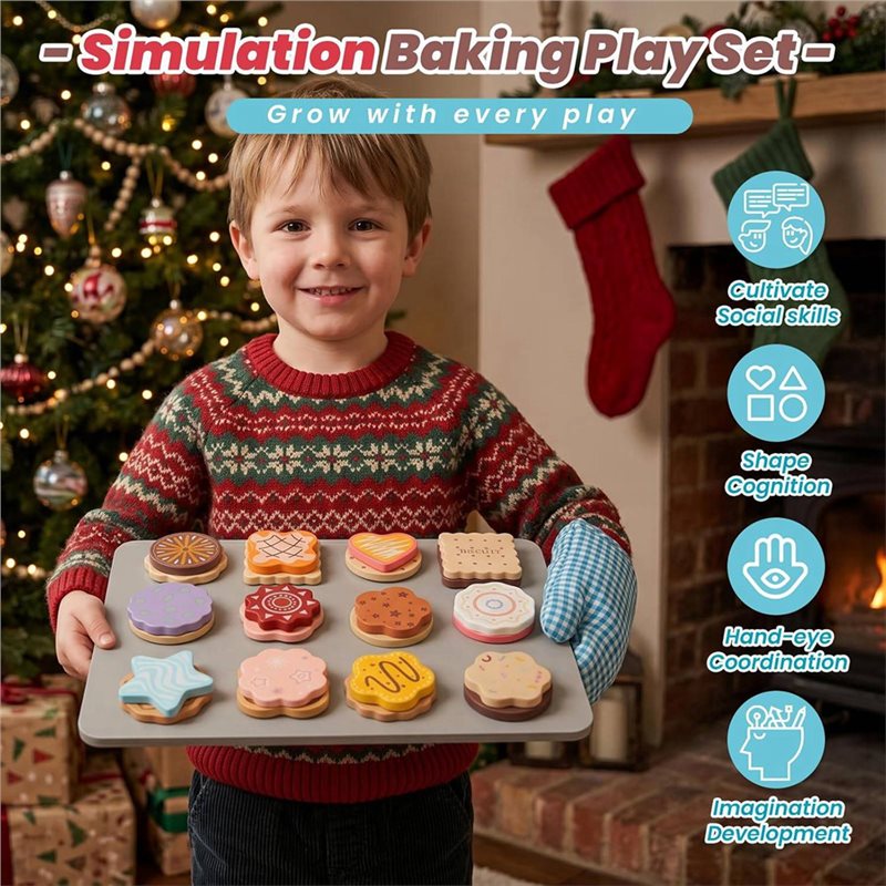 WOWFU-Holz-Kekse-Spielzeug-Set – Kitchen Kids Baking Set Bewertung und Preis