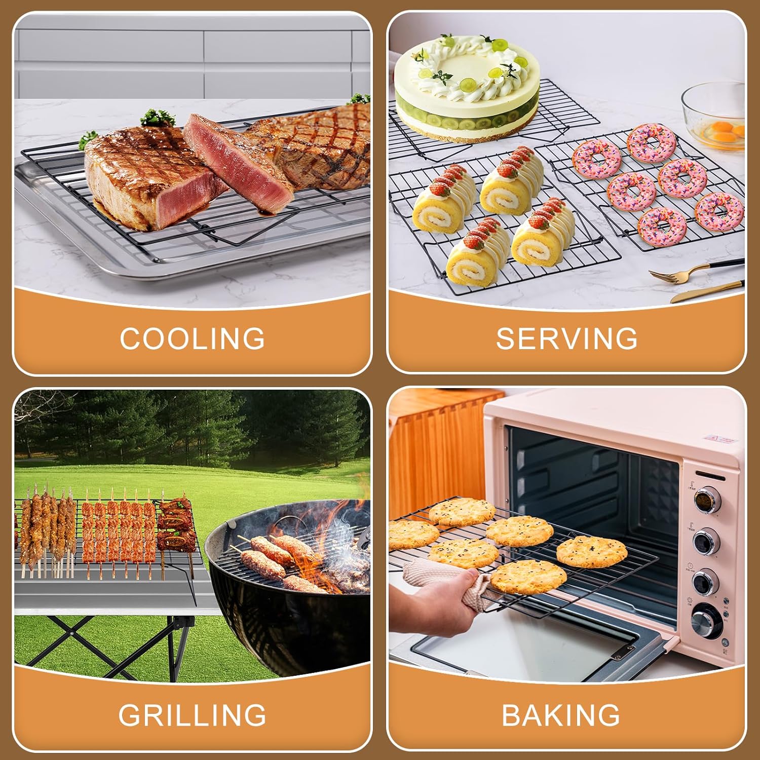 3-stufige Kühl regale, stapelb – Kitchen Baking Rack Bewertung und Preis