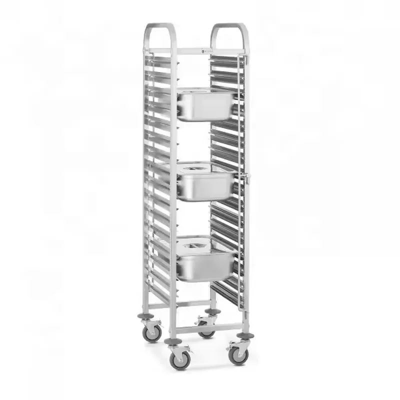 Edelstahl Schwerlast-4-Rad-GN- – Kitchen Baking Cart Bewertung und Preis