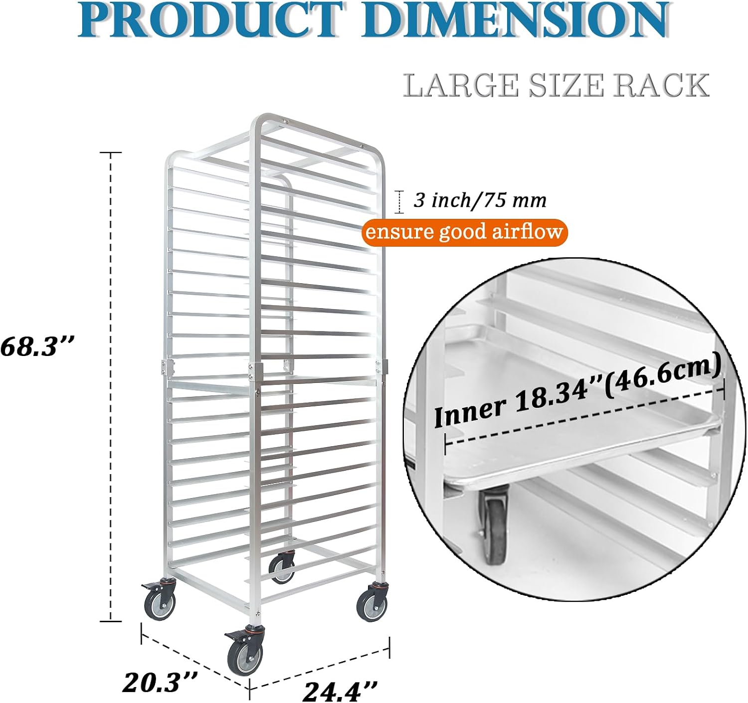 Kommerzieller 20-stufiger Edel – Kitchen Baking Rack Bewertung und Preis